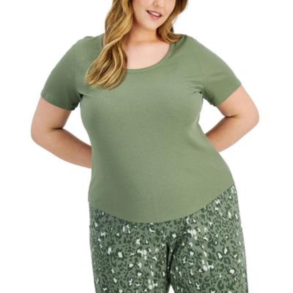 Jenni Intimates Ribbed Short Sleeve Top NWT